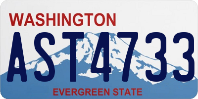 WA license plate AST4733