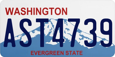 WA license plate AST4739