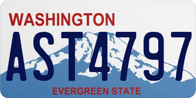 WA license plate AST4797
