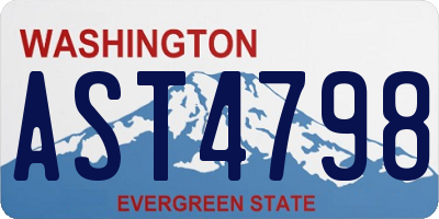 WA license plate AST4798