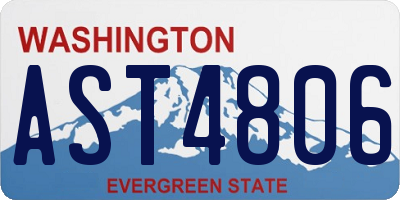 WA license plate AST4806