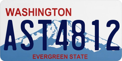 WA license plate AST4812
