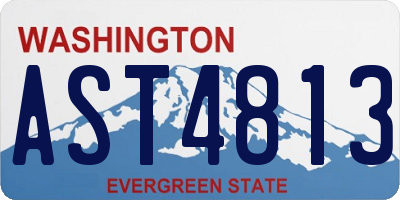 WA license plate AST4813