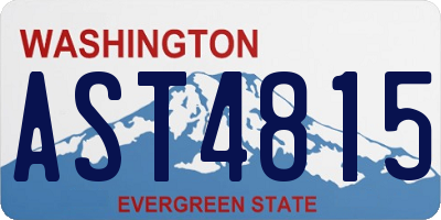 WA license plate AST4815