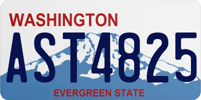WA license plate AST4825