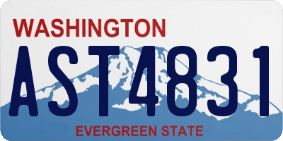 WA license plate AST4831
