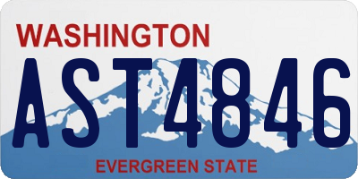 WA license plate AST4846