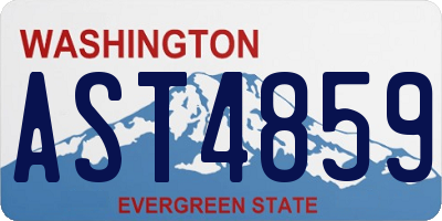 WA license plate AST4859