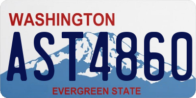 WA license plate AST4860
