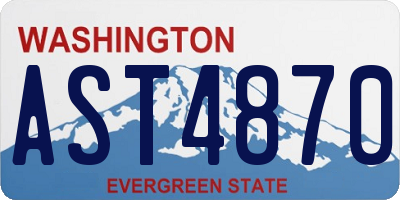 WA license plate AST4870