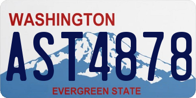 WA license plate AST4878