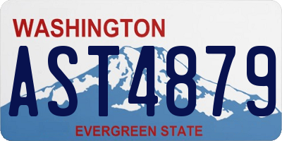 WA license plate AST4879