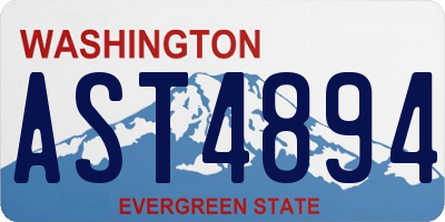 WA license plate AST4894