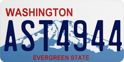 WA license plate AST4944