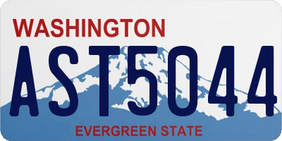 WA license plate AST5044