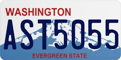 WA license plate AST5055