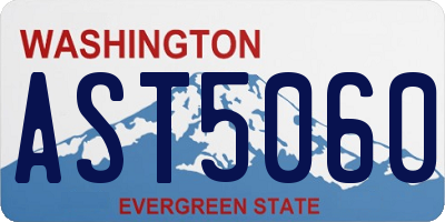 WA license plate AST5060