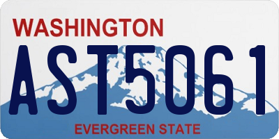 WA license plate AST5061