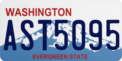 WA license plate AST5095