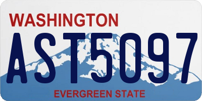 WA license plate AST5097