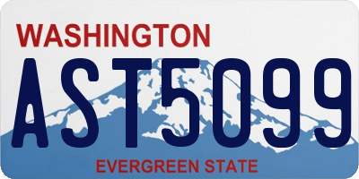 WA license plate AST5099