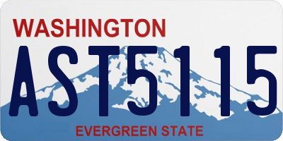 WA license plate AST5115