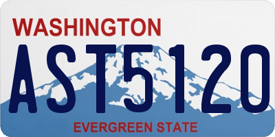 WA license plate AST5120
