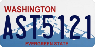 WA license plate AST5121