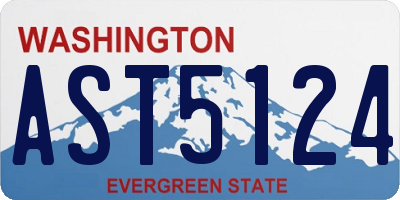 WA license plate AST5124