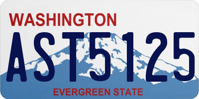 WA license plate AST5125