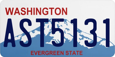 WA license plate AST5131