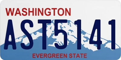 WA license plate AST5141
