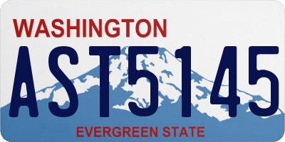 WA license plate AST5145