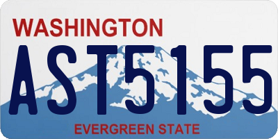 WA license plate AST5155