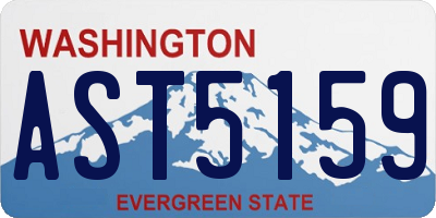 WA license plate AST5159