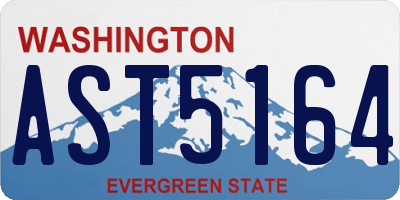 WA license plate AST5164