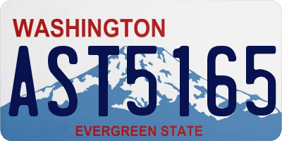 WA license plate AST5165