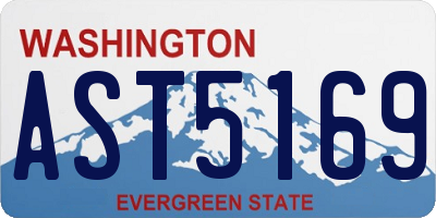 WA license plate AST5169