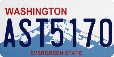 WA license plate AST5170