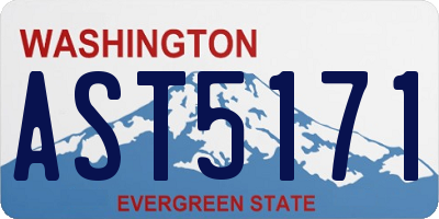 WA license plate AST5171