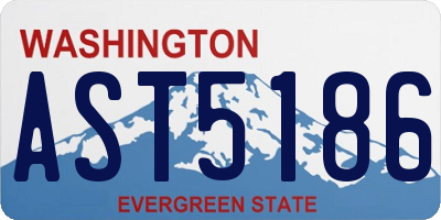 WA license plate AST5186