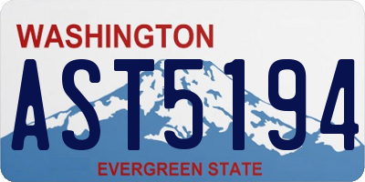 WA license plate AST5194