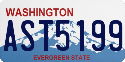 WA license plate AST5199