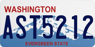 WA license plate AST5212