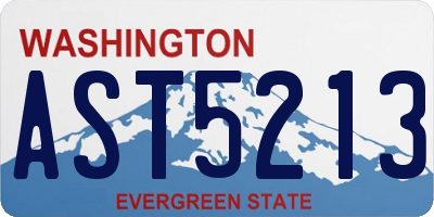 WA license plate AST5213