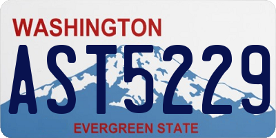 WA license plate AST5229
