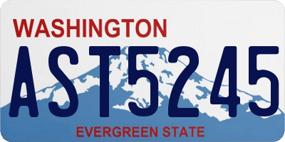 WA license plate AST5245
