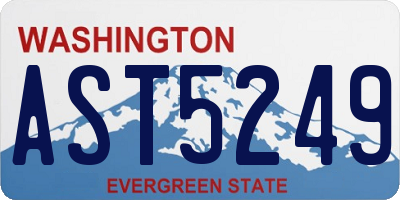 WA license plate AST5249