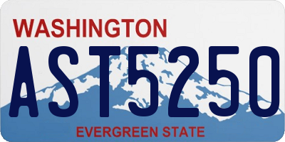 WA license plate AST5250