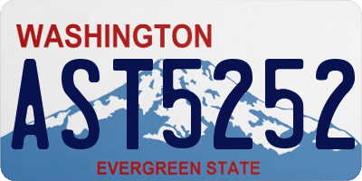 WA license plate AST5252